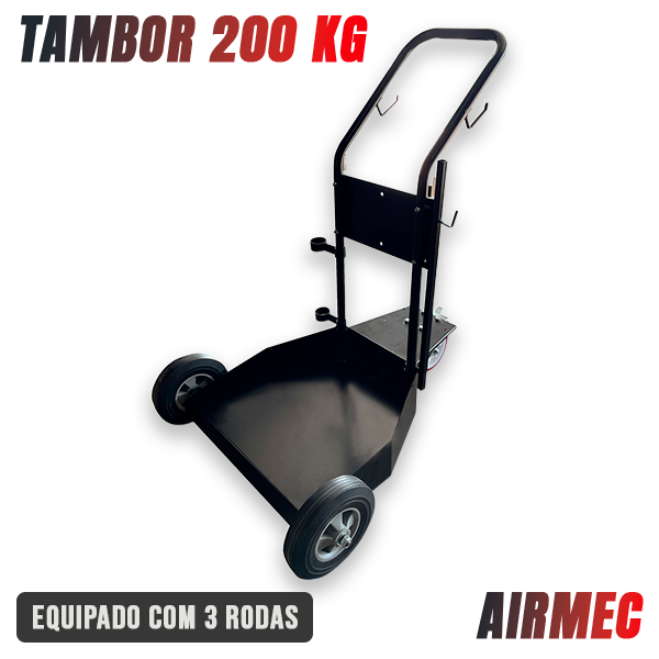 carrinho para tambor de graxa até 200kg marca vilubri